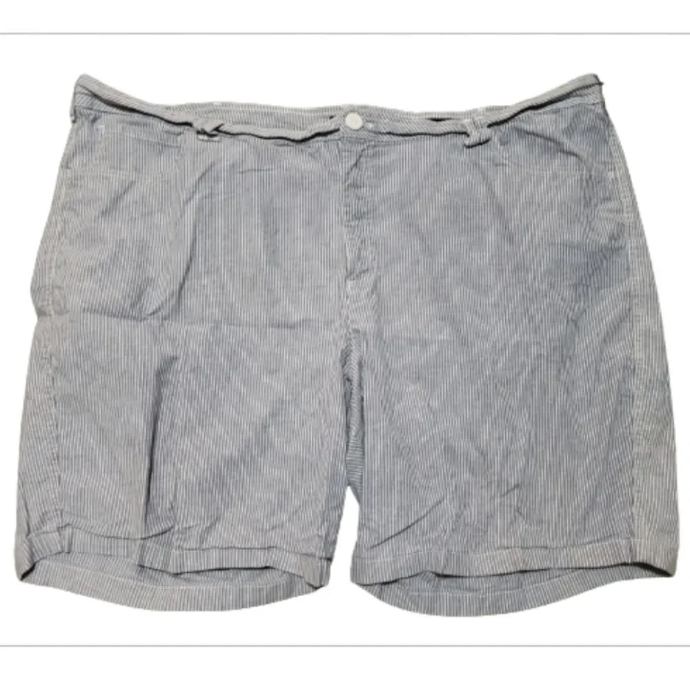 Plus Size Vertical Striped Shorts Sz 26 - Picture 2 of 5